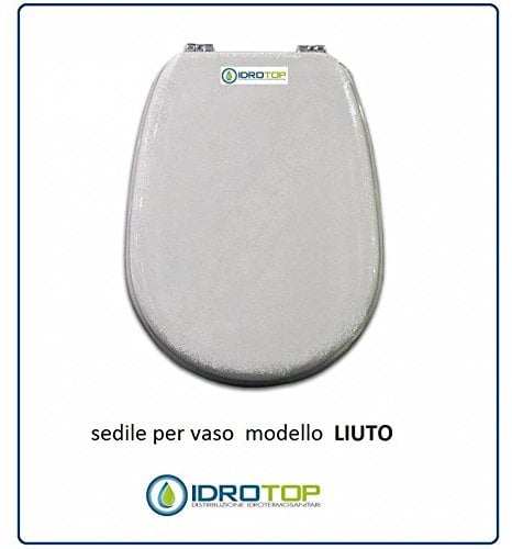 Copriwater Ideal Standard LIUTO BIANCO EURO Cerniera Cromo-Sedile-Asse Wc