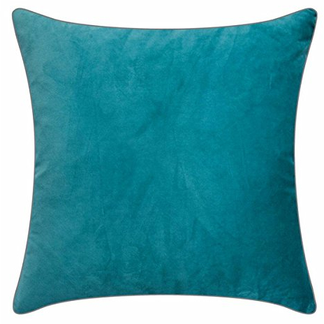 PAD - Elegance - Samt Kissen, Zierkissen, Kissenhülle - 40 x 40 cm - Farbe: Aqua Blau - ohne Füllung