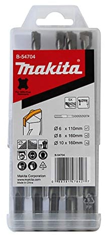 Makita B-54704 Estuche de brocas SDS-PLUS 6-10 mm