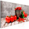 decomonkey Bilder Küche Gemüse 150x50 cm 1 Teilig Leinwandbilder Bild auf Leinwand Wandbild Kunstdruck Wanddeko Wand Wohnzimmer Wanddekoration Deko Paprika Tomate