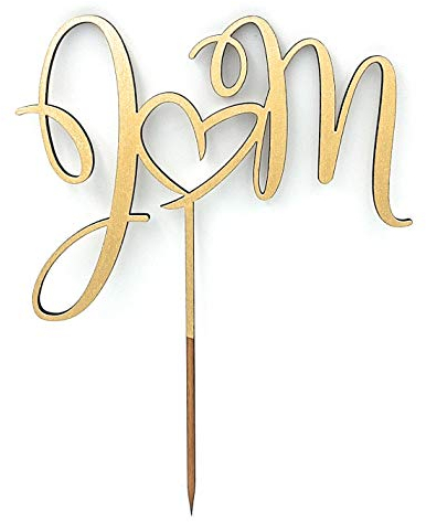 Tortenstecker personalisiert mit BuchstabenHochzeit Cake topper Kuchendeckel Tortenfigur