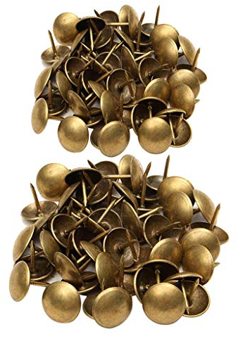 Polsternägel Messing 7mm + 10mm 200er Set Möbel Nägel Nadeln Ziernägel