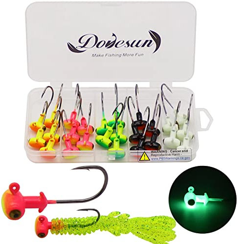 Dovesun Fishing Jig Heads Fishing Hooks Football Jig Heads Fishing Accessories Fishing Gift Jig Heads 7g (1/4oz) 25pcs