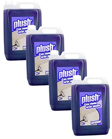 Carpet Cleaner Shampoo & Odour Deodoriser (inc Pet) Plush 5L x4 (Lavender)
