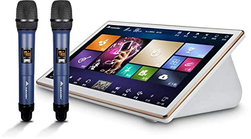 InAndOn KTV Karaoke System, 18.5 inch Capacitive Touch Screen, 4K Output, 600K Cloud Song Library, 4T