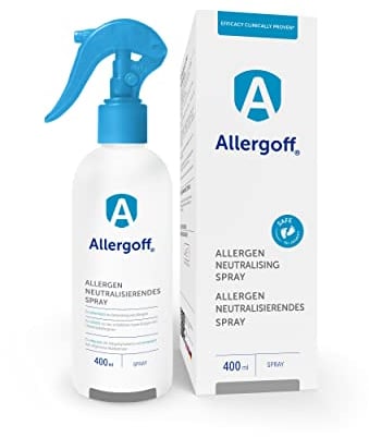 Allergoff Mite Spray 100% Non-Toxic - Effective Allergen Neutralising Mite Spray for Mattresses, Upholstery & Bed - Against Allergens from Mites, Animals, Mould Fungi, Pollen - 14.08 fl oz (400ml)