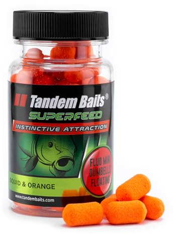 Tandem Baits Karpfen Futter Angelfutter Pop Ups SuperFeed Fluo Mini Pop-Up 12 m 30 g Tintenfisch Orange