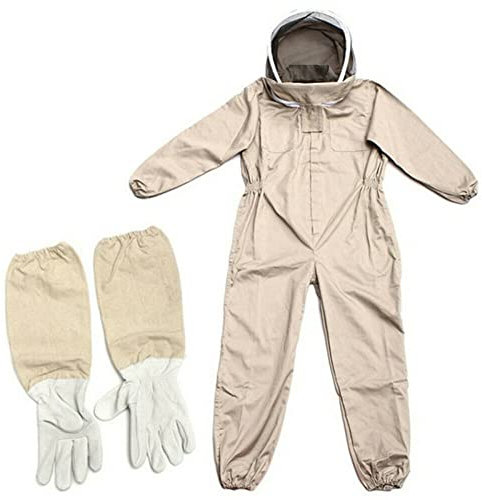 FACULX Ganzkörper Imkerei Kleidung Schleier Kapuze Hut Kleidung Jaket Schutz Imkerei Anzug Imker Bienen Anzug Ausrüstung (XL)