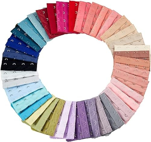JIAMIAN 18 Pezzi Multi Colour Reggiseno Extension Cinghie 3 Ganci, Donna Reggiseno Extender Ganci di Estensione Brassiere, Morbido Flessibile e Confortevole, 3 Colori, 5.5 x 5 cm