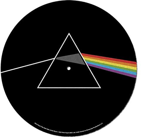 Pyramid International Pink Floyd Turntable Record Slip Mat for Mixing, DJ Scratching and Home Listening (Dark Side of the Moon Design) - Official Merchandise