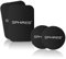 SPHIRES 4 Pack Metal Plate for Magnetic Phone Car Mount 2 X Round and 2 X Rectangular Metal Plate for Car Magnetic Phone Holder (Black With Hole) (4x Sphires)