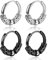 SCJJZ ohrstecker,ohrringe herren,ohrringe männer,herren ohrringe,piercing ohr,ohrringe schwarz,2 Paar 14MM Herrenohrringe mit Persönlichkeit