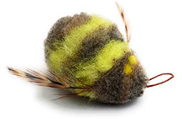 Purrs Mini Honey Bee cat toy handcrafted attachment- Fits PurrSuit, Frenzy & DaBird wand Cat Toys