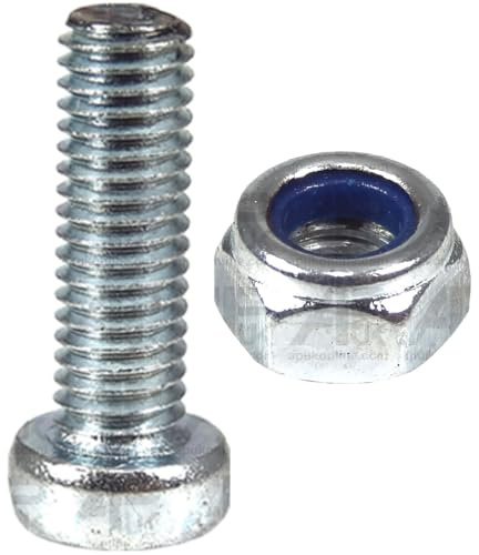 25x Cheese Head Machine Screws & Nuts Replacement for Various Tractor & Tools Implements