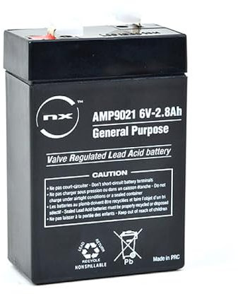 NX - 6V 2.8Ah Lead Acid Rechargeable Battery (all compatible) For General purpose | Scooters | Quad Bikes | Childrens Kids Toy Car Battery | Alarm | Electric Bike | Emergency power |