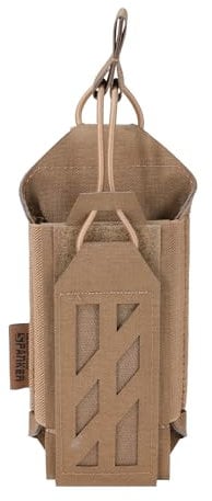 EXCELLENT ELITE SPANKER Tactical Molle Radio Pouch Nylon Adjustable Walkie Talkie with Elastic Cord Radio Holster for Police Security Rescue(COB)
