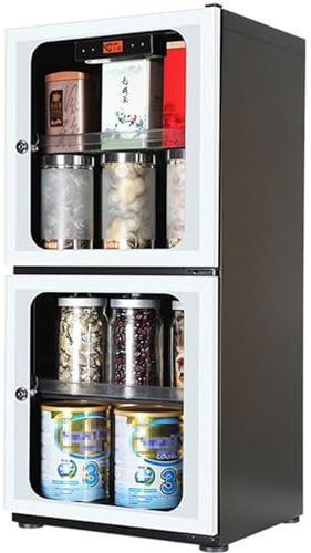 117L 4-Layer Camera Lens Dehumidification Cabinet/Electronic Drying Oven, 5.2W Camera Cabinet, Dehumidifier, Password Lock Moisture-Proof Box,A