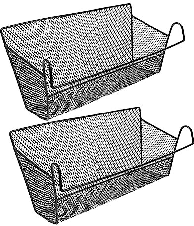 Milisten Dormitory Wire Basket Home Accessory Iron Door Storage Basket for Bedside