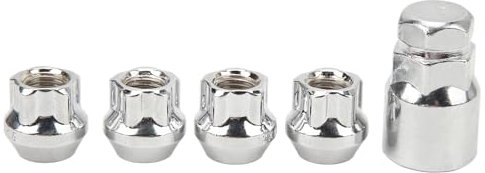 Écrou Antivol 5 Pièces à Travers le Trou Jeu D'écrous à Vis écrous de Verrouillage Antivol pour Voitures Camions Suv Camping-cars écrous Hexagonaux
