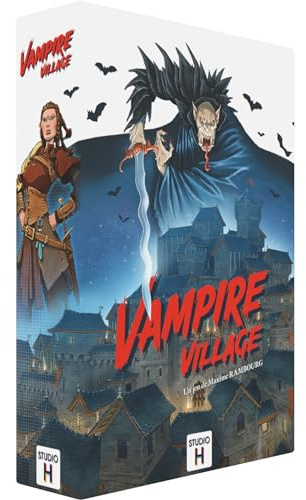 STUDIO H Vampire Village Horror-Strategie-Kartenspiel, Verteidige dein Dorf vor Vampiren, Hexen und gruseligen Kreaturen, lustige Halloween-Spiele für Kinder, Jugendliche und Erwachsene, ab 10 Jahren