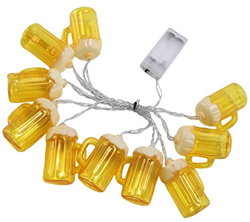 Zerodeko 2stücke Bier Mug Lichterkette Mit Leds Batteriebetrieben Für Partys Lange Dekorative Lichter Für Geburtstagsfeiern Bar Und Weihnachtsfeiern Eine Festliche