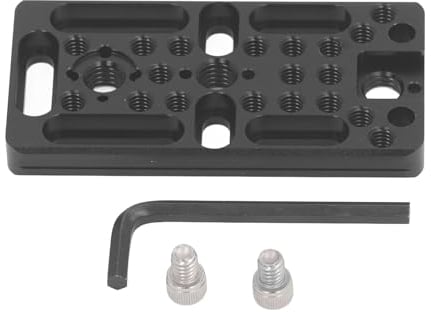 Vikye Camera Cheese Plate, Multipurpose Cheese Plate with 1/4 3/8 Threads, Quick Release Expansion Board with Cold Shoe Mount for Locating Hole