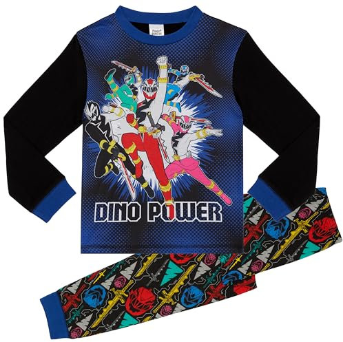 Power Rangers Dino Fury Schlafanzug mit Langen Ärmeln für Jungen - 4-5 Jahre: 110cm