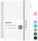 RETTACY Collegeblock B5 Kariert, Leichtgewicht Notizbuch, Blcok Ringbuch, 100gsm mit 140 Blatt / 70 Seiten zum Zeichnen, PVC Cover, zum Tagebuch, College, Konferenz, Reise, 19.3x 25.4cm - Transparent