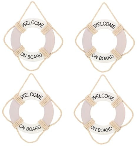 Garneck 4 Stück Mediterrane Einweihungsboje Für Einweihungsfeiern Heimdekoration Im Mediterranen Stil Schaumstoff Rettungsring Wanddekoration Mit Mediterranem Thema Wohnzimmer