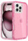 Follaroma for iPhone 16 Pro Max Case, Heavy Duty Shockproof Protection Phone Cases, Durable 2-Layer Transparent Protective Cover Compatible with iPhone 16 ProMax (6.9 inch), Crystal Pink