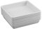 Theaque Lot de 10 soucoupes carrées en plastique robuste pour intérieur et extérieur - Blanc - 15 x 15 x 2,80 cm