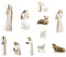 Carerina 10 Stück Weihnachtskrippe-Statue, Miniatur-Kirchendekoration, Kleine Jesus-Krippe, Weihnachtskrippe-Statue