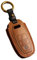 Happyit Leder-Autoschlüsselhülle Fob Shell Schlüsselanhänger für Audi Q5 A4 A4L A5 A6 A7 A8 RS4 RS5 S4 S5 Quattro Q3 Q7 3 Tasten (Braun)