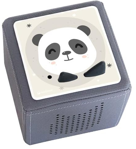 nordroom® Schutzfolie bjørn Aufkleber kompatibel mit Toniebox, passgenau und selbstklebend auf hochwertiges Kratzfestes Vinyl, mit Panda Tiere, Schutzcover Musikbox, Witterungsbeständig