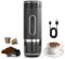YIWEOG Macchina per caffè espresso elettrica portatile 3 in 1 15-20 bar Mini macchina per caffè con 4 spie luminose di alimentazione, tazza da 80 ml, serbatoio interno in acciaio inossidabile 304 per