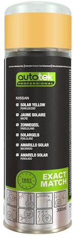 Autotek Professional Exact Match Car Spray Paint - Nissan Solar Yellow Pearl Aerosol Spray 300ml