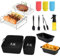 25Pcs Accessoires pour Air Fryer, Moule Silicone Air Fryer pour Philips Airfryer Dual Basket 3000 Series, Moulinex Easy Fry Dual 5,2/3,1L, Lakeland 5L/3L, Silicone Friteuse à Air Chaud Accessoires