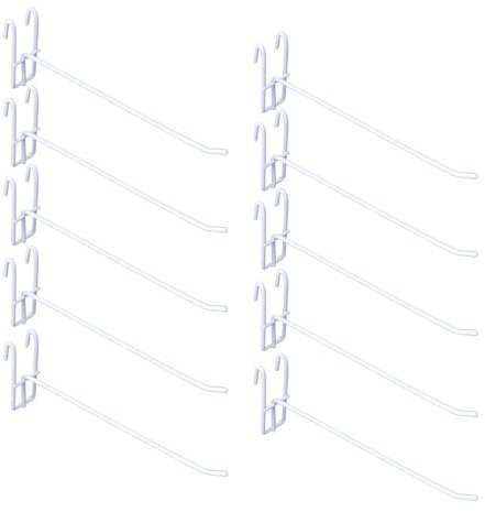 alloneslife 10 vielseitige Stecktafel-Haken, Gitter, Wandgitter, Einzelhandel, Schaufenster, Läden, Waren, Regal, Minimalisten, Paneelhaken, Stecktafel-Haken