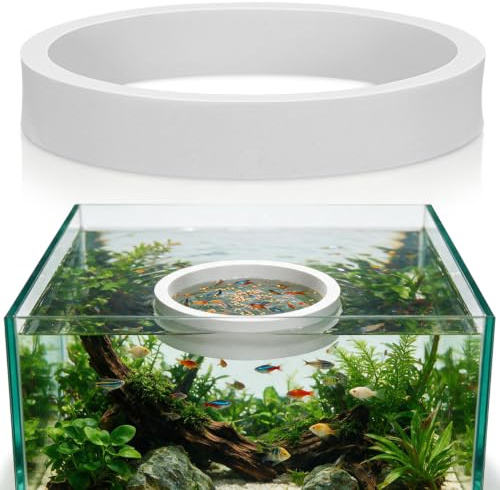 Futterring 17 cm für Gartenteich, Schwimmender Pflanzenisolierungsring | Leicht Schwimmend, Klare Futterzone, Hält Schwimmpflanzen Fern, für Koi- und Goldfischteiche