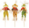 IFOYO Herbst-Ernte Vogelscheuchen-Dekoration, 3er Set, Klein, Modern, Halloween, Garten-Deko, Textil, 59,9 cm hoch