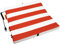 Bumfire Stadion Sitzkissen Beheizbar & Faltbar - Akku Heizkissen Kabellos mit USB Anschluss - Elektrisch Beheizbare Sitzauflage, Wärmekissen, Fussballsitzkissen, Outdoor Kissen - Rot/Weiß - 35x35 cm