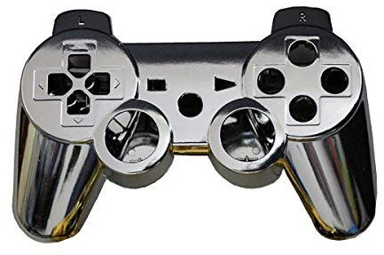 OSTENT Kit de carcasa de carcasa de controlador completo compatible con el kit de control Bluetooth Sony PS3 - color plateado