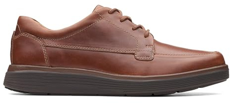 Clarks Men's Un Abode Ease Derbys, Dark Tan Leather*8.5 UK Wide