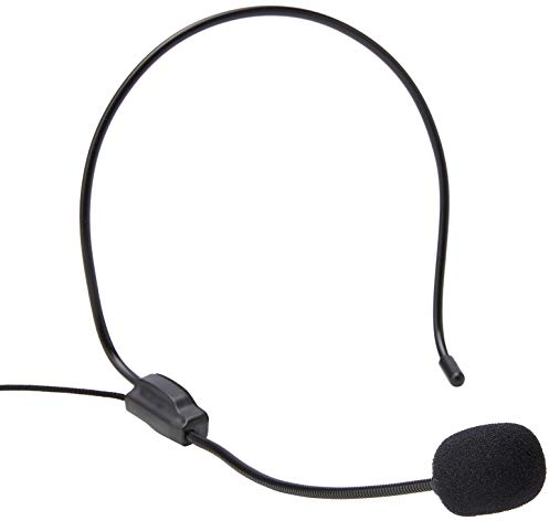 Eboxer Kopfband Kopfhörer mit Mikrofon, tragbares Mini-Mikrofon 3,5-mm-Mikrofon für Sprachverstärkerlautsprecher, für Konferenz/Bühne/Unterricht/Führung/Tourismus usw.