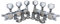 Guyker 6Pcs Guitar Locking Tuners (3L + 3R Handed) - 1:18 Ratio Lock String Tuning Key Pegs Machine Heads with Hexagonal Handle Replacement for LP SG Style Electric, Folk or Acoustic Guitars- Chrome
