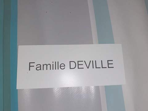 plaque ou etiquette boite aux lettres 1 ligne - blanche 100x40mm