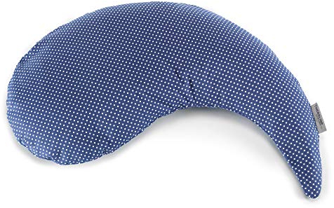 Set Theraline Stillkissen Yinnie & Windel Kinderhaus Blaubär, Kleines Stillkissen 135 cm x 35 cm, Stillkissen mit Mikroperlen | inkl. Stillkissenbezug, Design:Punkte marine