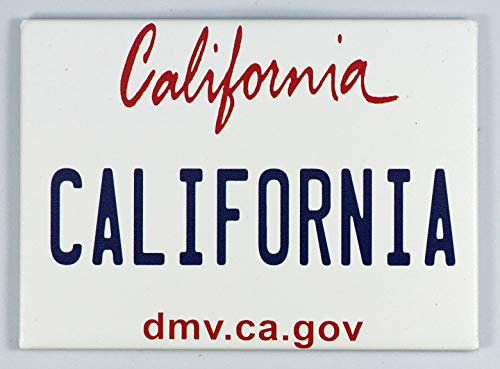 Kühlschrankmagnet, Motiv: Kalifornien Nummernschild, Souvenir, 6,4 x 8,9 cm