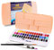 TBC Set de Peinture Aquarelle solide 48 couleurs assorties avec pinceau à eau, stylo crochet, palette de peinture aquarelle, palette de voyage pour enfants et adultes