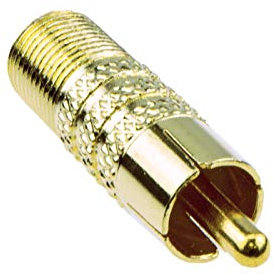 F Type Femelle Femelle vers RCA Composite Cinch Mâle Vidéo Adaptateur Plaqués Or